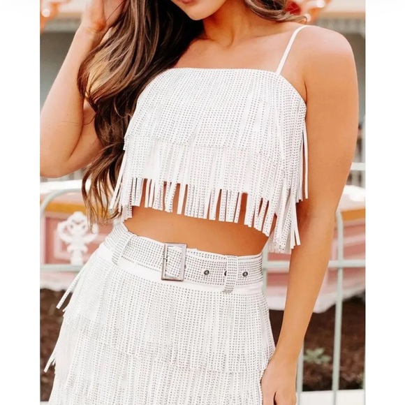 Rhinestone Fringe Western Two Piece Set - Picture 7 of 9